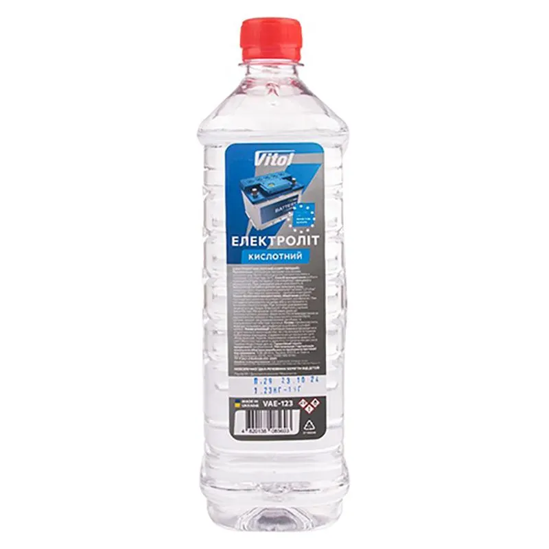Електроліт кислотний Vitol, 1,23 кг, VAE-123 (12) купити недорого в Україні, фото 1