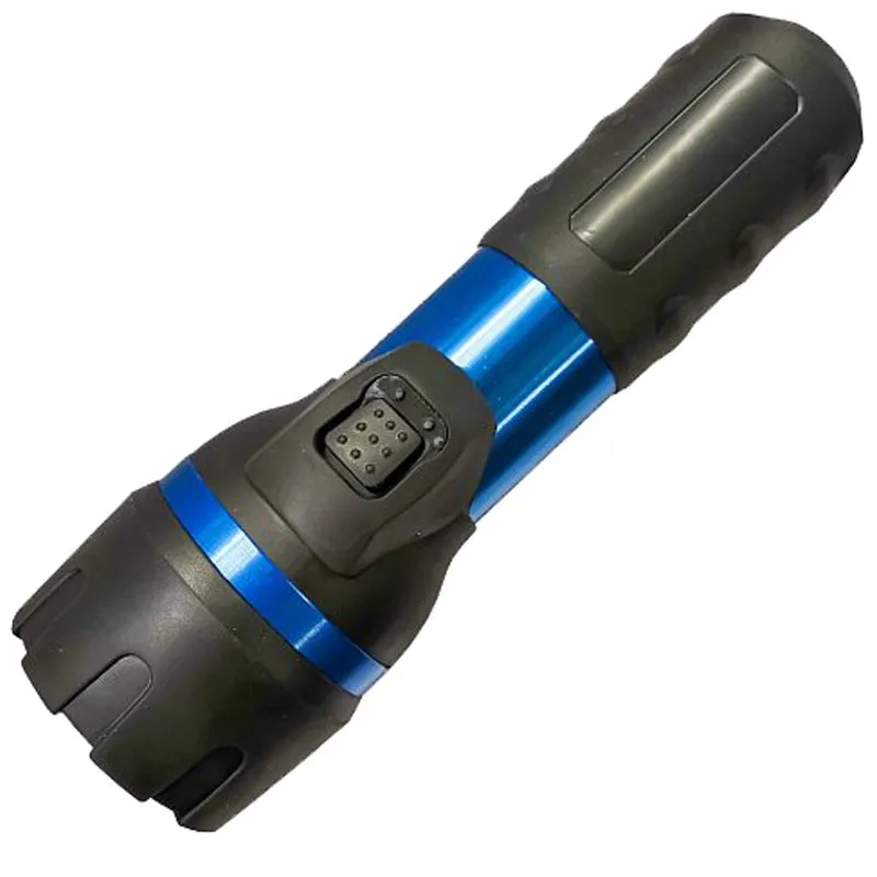 Фонарь ручной светодиодный Eurolamp Flash-3W, 2xD, синий купить недорого в Украине, фото 1