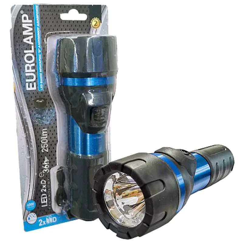 Ліхтар ручний світлодіодний Eurolamp Flash-3W, 2xD, синій купити недорого в Україні, фото 2