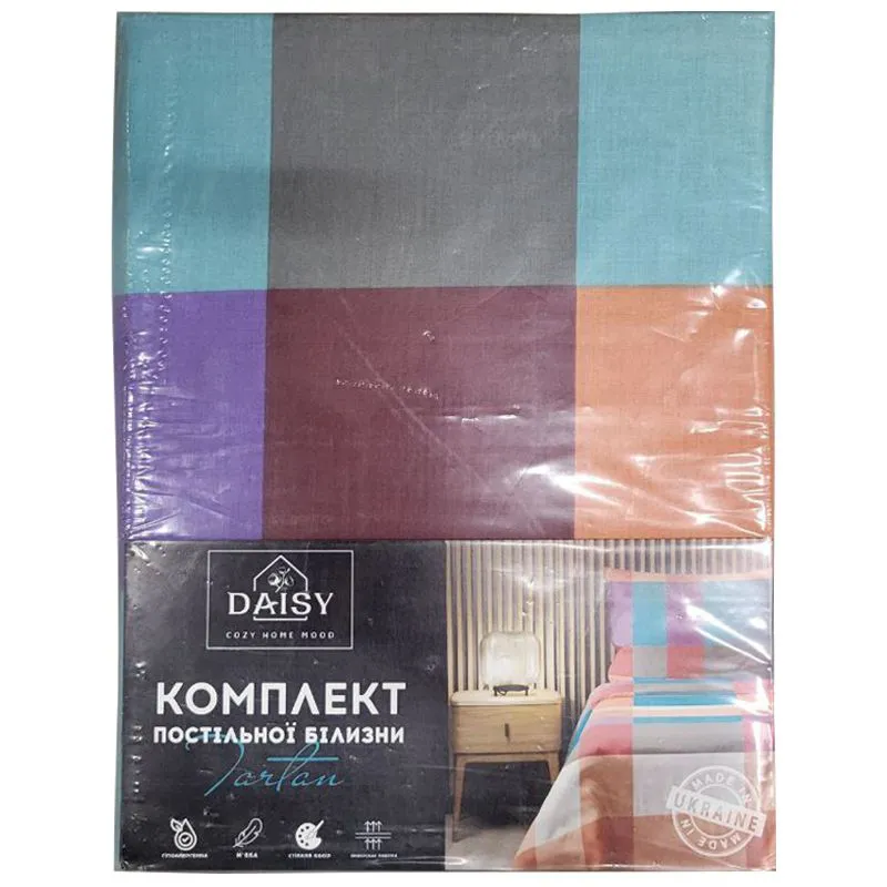 Комплект постельного белья Евро Daisy, 220х240 см, Tartan A / Frappe 14-1212 b купить недорого в Украине, фото 1