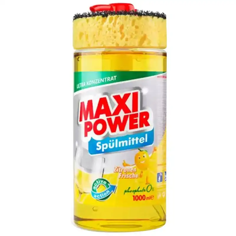 Средство для мытья посуды Maxi Power Лимон, 1 л, DS7643 купить недорого в Украине, фото 1