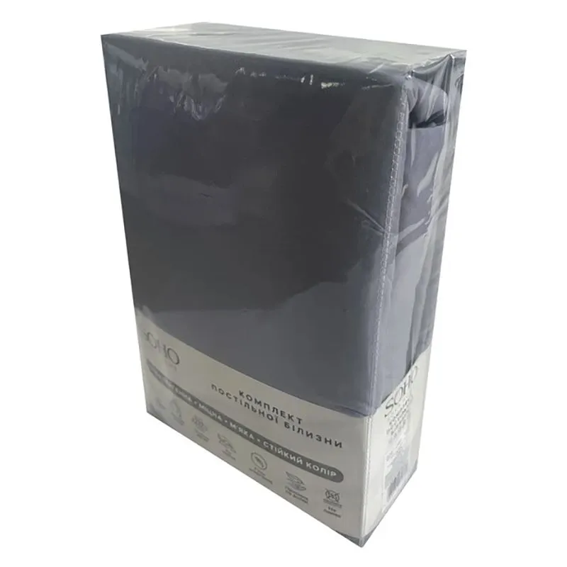Комплект постільної білизни двоспальний Soho DK Grey, 7098238, фото 350190 Комплект постільної білизни двоспальний Soho DK Grey, 7098238 купити недорого в Україні, фото 350190