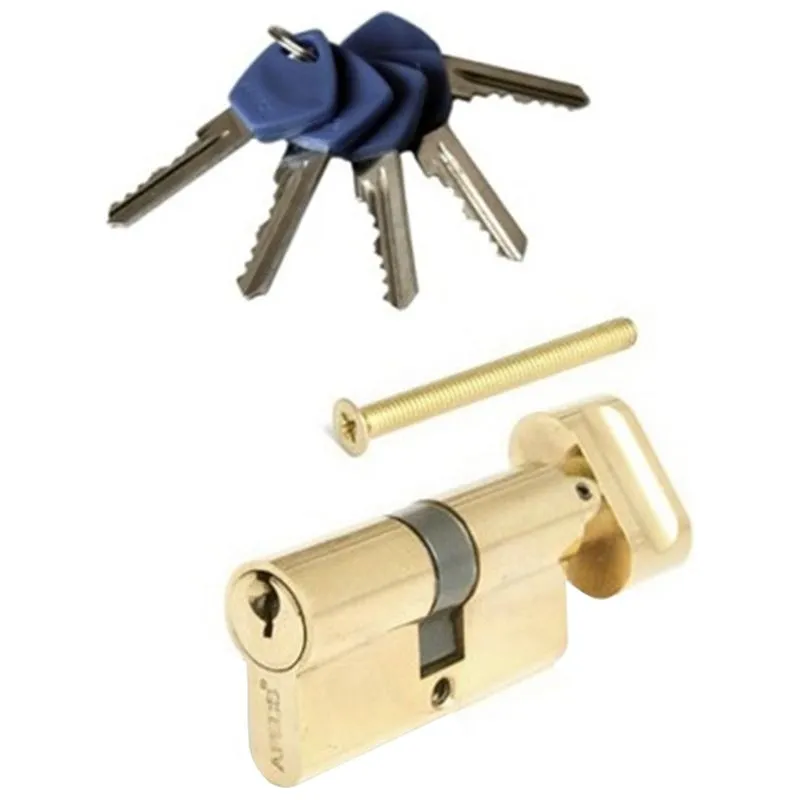 Циліндр ключ-вороток Apecs EM-90-C-G, 45х45 мм, золото, 00018898 купити недорого в Україні, фото 1