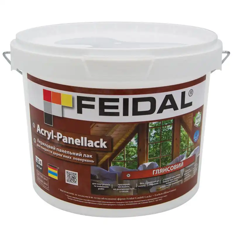 Лак для дерев'яних панелей Feidal Acryl-Panellack, 1 л купити недорого в Україні, фото 1