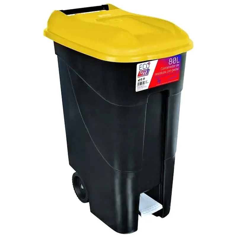 Ведро для мусора Tayg, 80 л, черно-желтый, 433016 купить недорого в Украине, фото 1