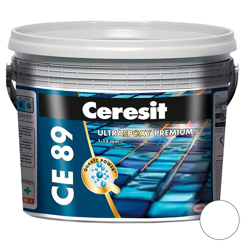 Фуга эпоксидная Ceresit СЕ-89 Ultraepoxy, белый 801, 2,5 кг купить недорого в Украине, фото 1