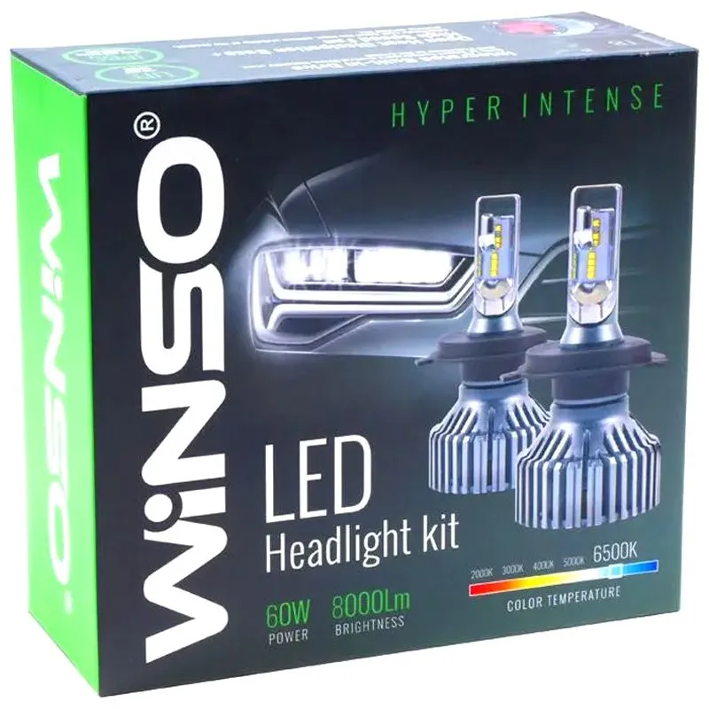 Лампы головного света Winso LED H4, 60 Вт, 2 шт, 798400 купить недорого в Украине, фото 1