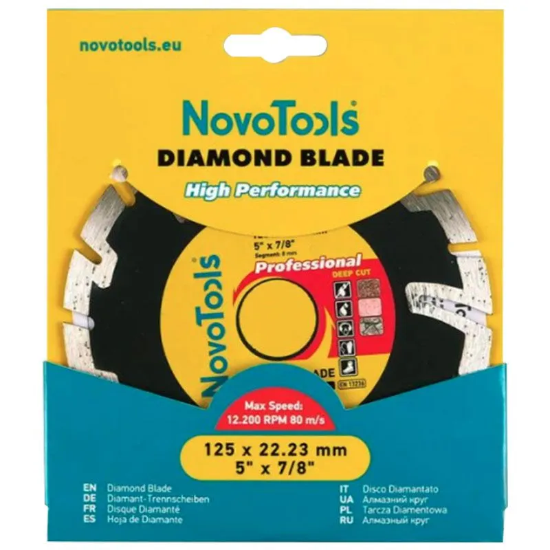 Диск алмазный NovoTools, 125 х 8 х 22,23 мм, DBP125/DC купить недорого в Украине, фото 2