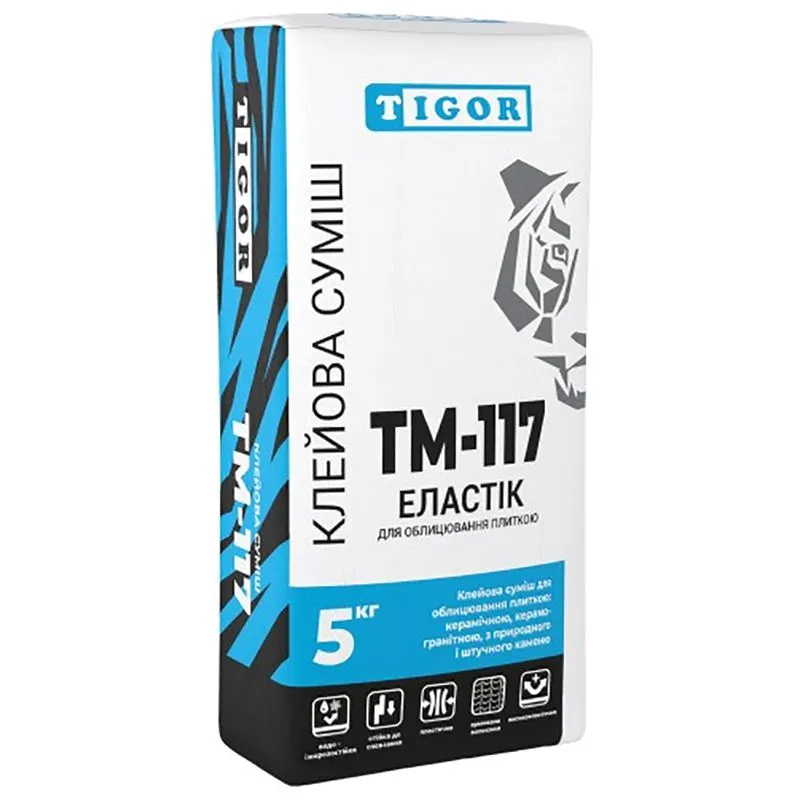 Клей Tigor ТМ-117 Еластік, 5 кг купити недорого в Україні, фото 1