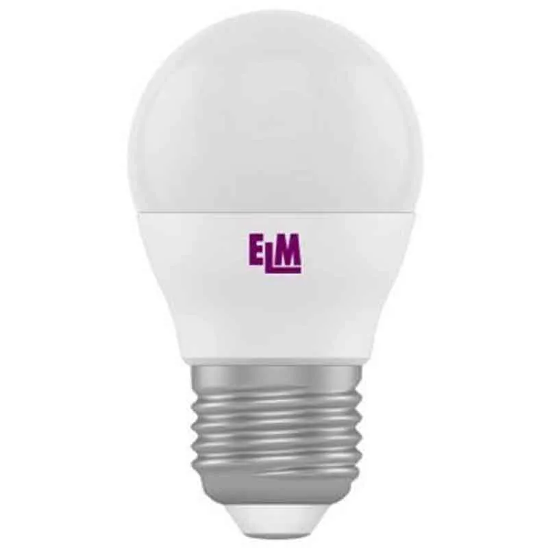 Лампа світлодіодна ELM, D45, 5 Вт, E27, 3000 К, PA10L, 18-0074 купити недорого в Україні, фото 1