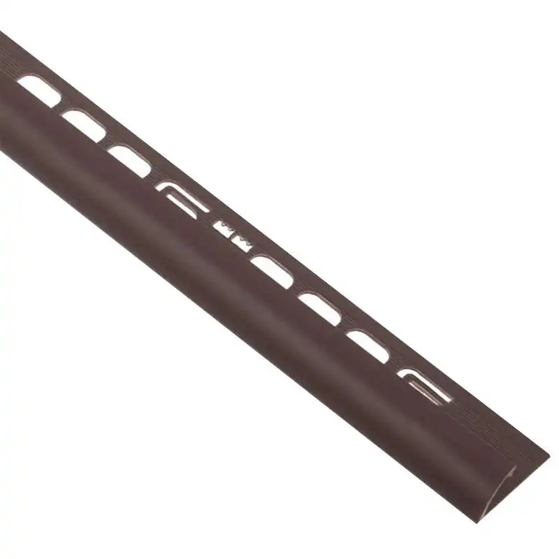 Кутник для плитки зовнішній Salag ПВХ, 12 мм, темно-коричневий, 012010 купити недорого в Україні, фото 1
