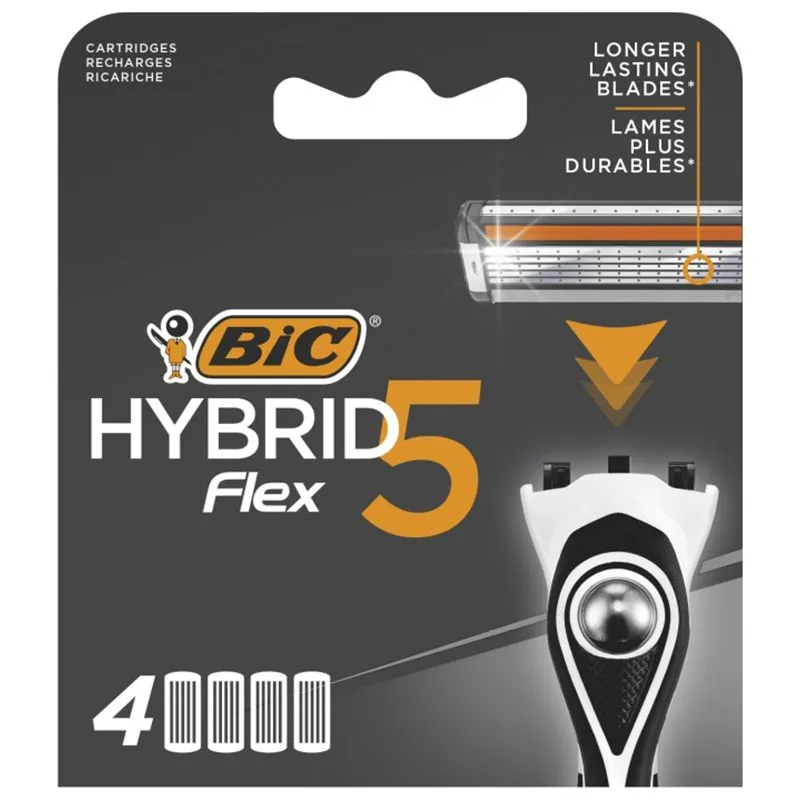 Змінні касети Bic Flex 5 Hybrid, 4 шт купити недорого в Україні, фото 1