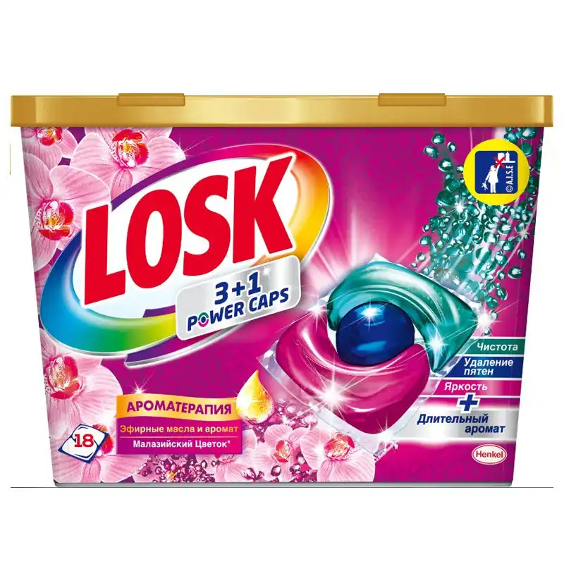 Тріо-капсули Losk, 18 шт., ефірні масла та малазійська квітка купити недорого в Україні, фото 1