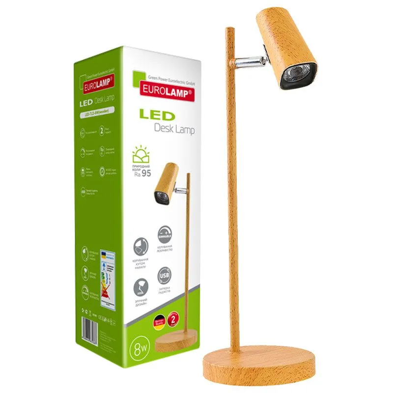 Лампа настольная Eurolamp Smart dimmable wooden, 8 Вт, 5000K, LED-TLD-8W купить недорого в Украине, фото 2