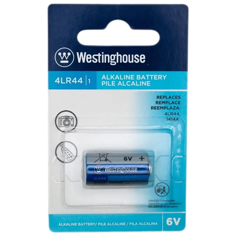 Батарейка лужна Westinghouse Alkaline 6V/4LR44, 1 шт, 4LR44-BP1 купити недорого в Україні, фото 1