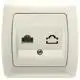 Розетка комп’ютерна Viko Carmen, RJ-45, одинарна, кремова, 90562032, фото 1 Розетка комп’ютерна Viko Carmen, RJ-45, одинарна, кремова, 90562032 купити недорого в Україні, фото 1