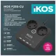 Мережевий фільтр-подовжувач IKOS F25S-CU, 2 гнізда, 3 USB, Type-C, 1,5 м, 0006-CEF купити недорого в Україні, фото 3