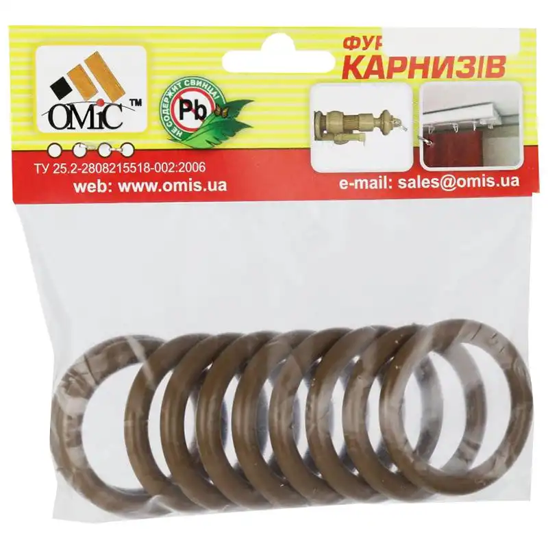 Кольцо для карниза ОМіС, 10 шт., дуб темный купить недорого в Украине, фото 2