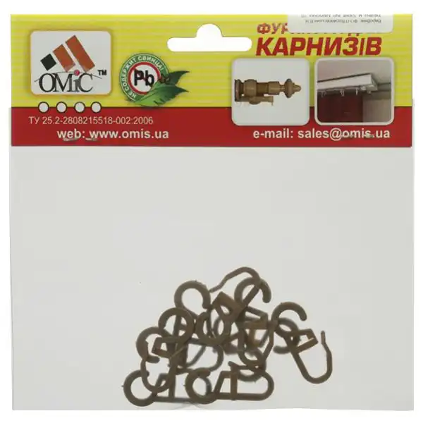 Крючок для кольца ОМіС, 10 шт., дуб темный купить недорого в Украине, фото 2