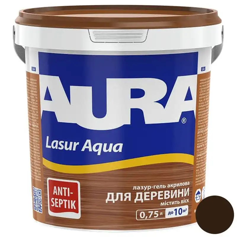 Засіб деревозахисний Aura Lasur Aqua, 0,07 л, палісандр купити недорого в Україні, фото 1