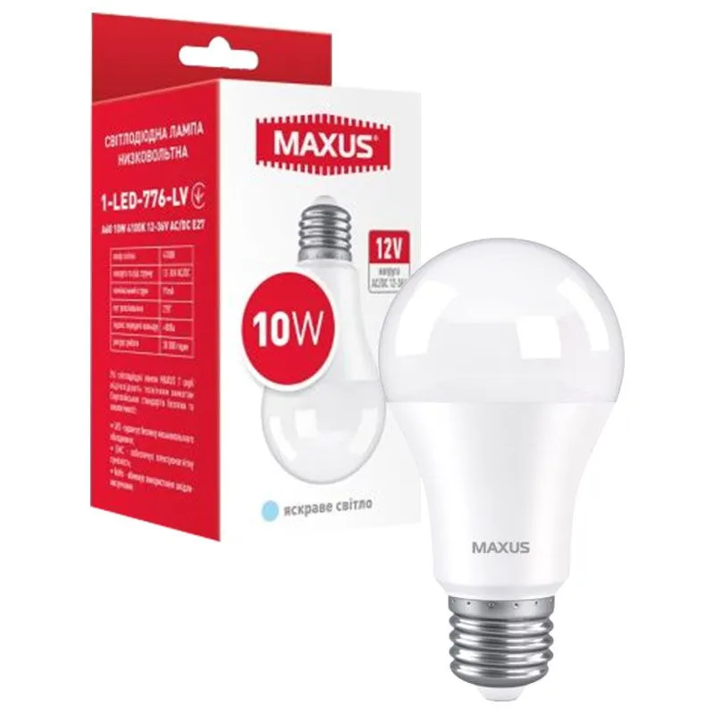 Лампа светодиодная Maxus, 10 Вт, 4100 K, 1-LED-776-LV купить недорого в Украине, фото 2