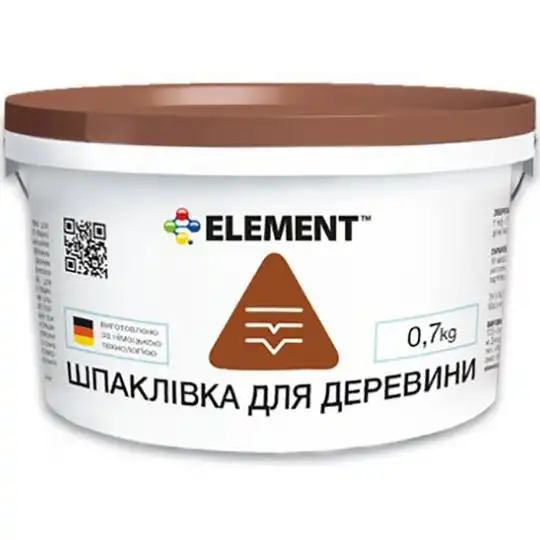 Шпаклівка для деревини Element, 0,7 кг, біла купити недорого в Україні, фото 1