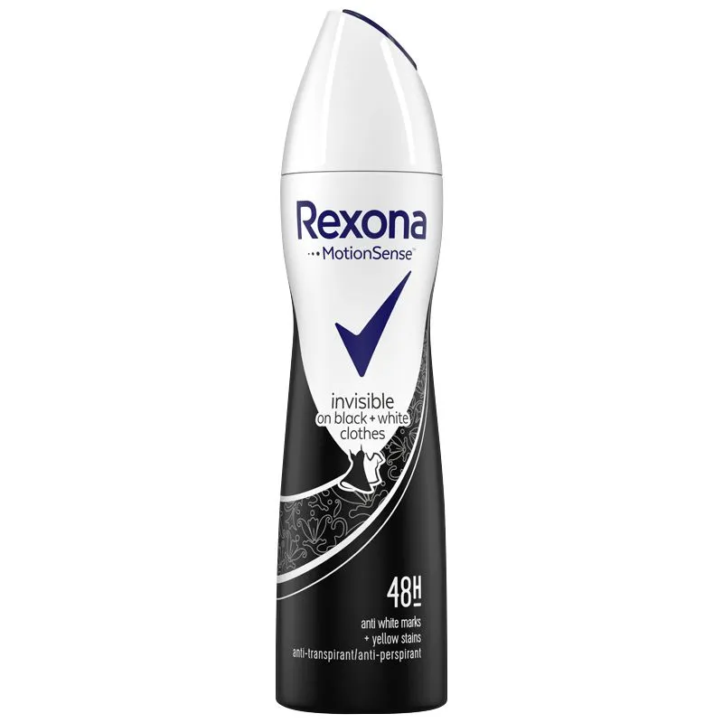 Аерозольний дезодорант жіночий Rexona Невидимий на чорному і білому 150 мл, 68470468 купити недорого в Україні, фото 1
