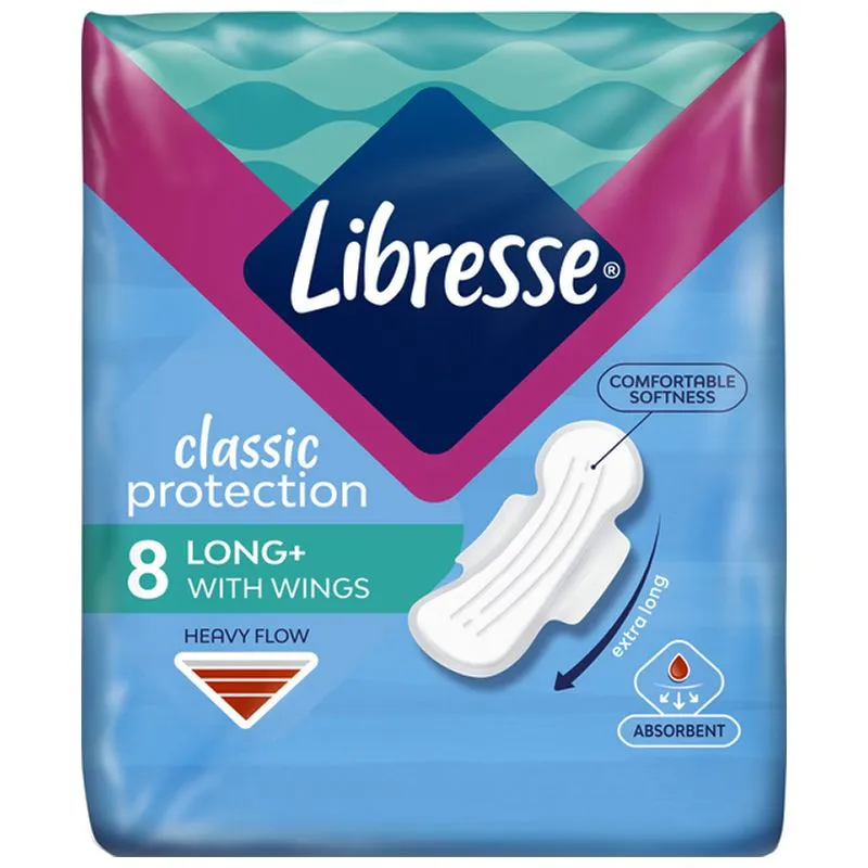 Прокладки Libresse Classic Protection Long, 8 шт, 9649 купить недорого в Украине, фото 1