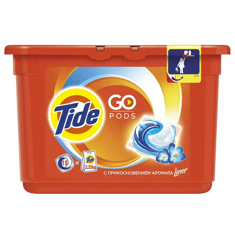 Капсули для прання Tide, 15 шт., з дотиком аромату Lenor, фото 37358 Капсули для прання Tide, 15 шт., з дотиком аромату Lenor купити недорого в Україні, фото 37358