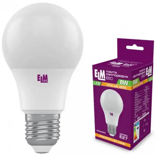Лампа ELM LED PA10S B60, 8W, E27, 3000K, 18-0185 купить недорого в Украине, фото 1