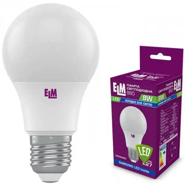 Лампа ELM LED PA10S B60, 8W, E27, 4000K, 18-0186 купить недорого в Украине, фото 1