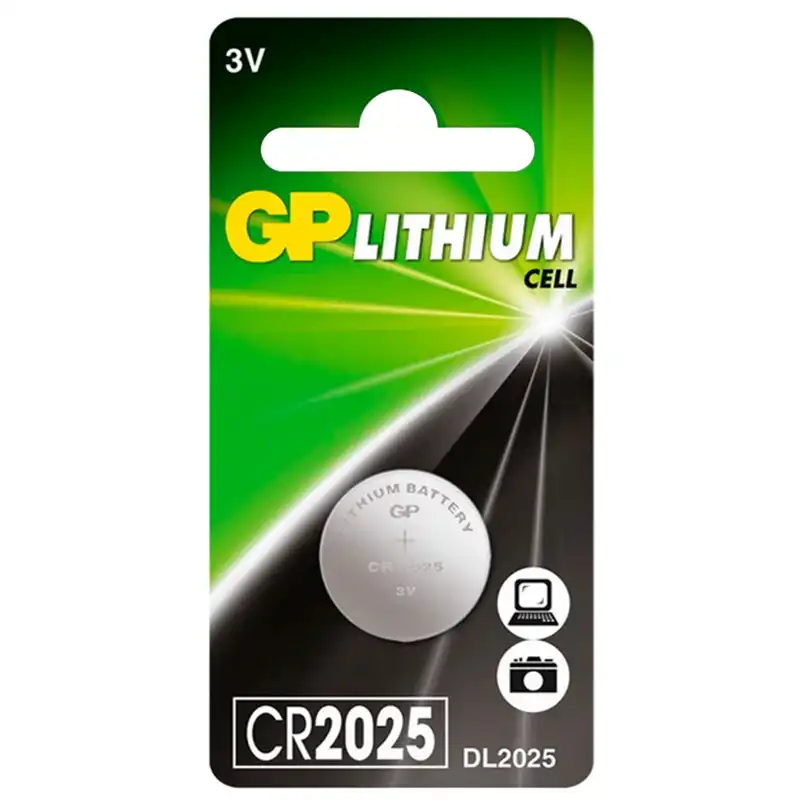 Батарейка дискова GP Batteries Lithium Button Cell, 3,0V, CR2025-U1, 01-00002543 купити недорого в Україні, фото 1