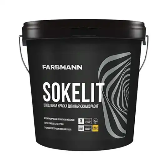 Краска латексная цокольная Farbmann Sokelit база LС, 0,9 л купить недорого в Украине, фото 1