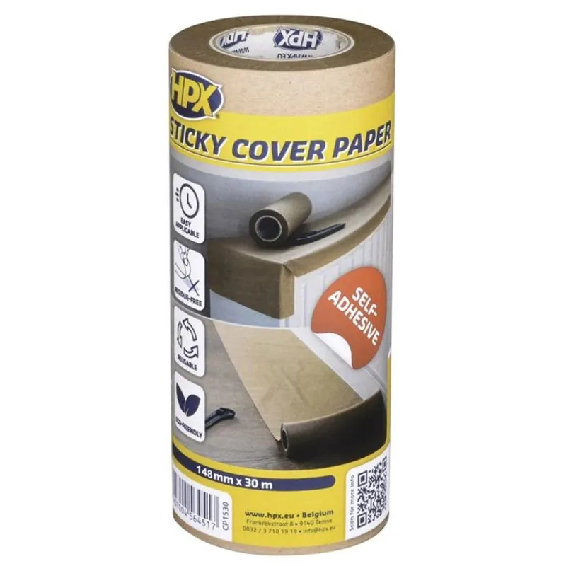 Самоклеючий захисний папір HPX Sticky Cover Paper, 148 мм х 30 м, CP1530 купити недорого в Україні, фото 1