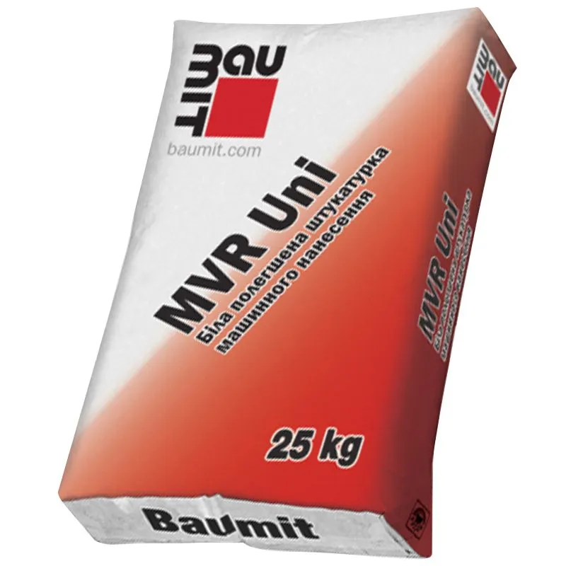 Штукатурка цементна Baumit MVR Uni, 25 кг, білий купити недорого в Україні, фото 1