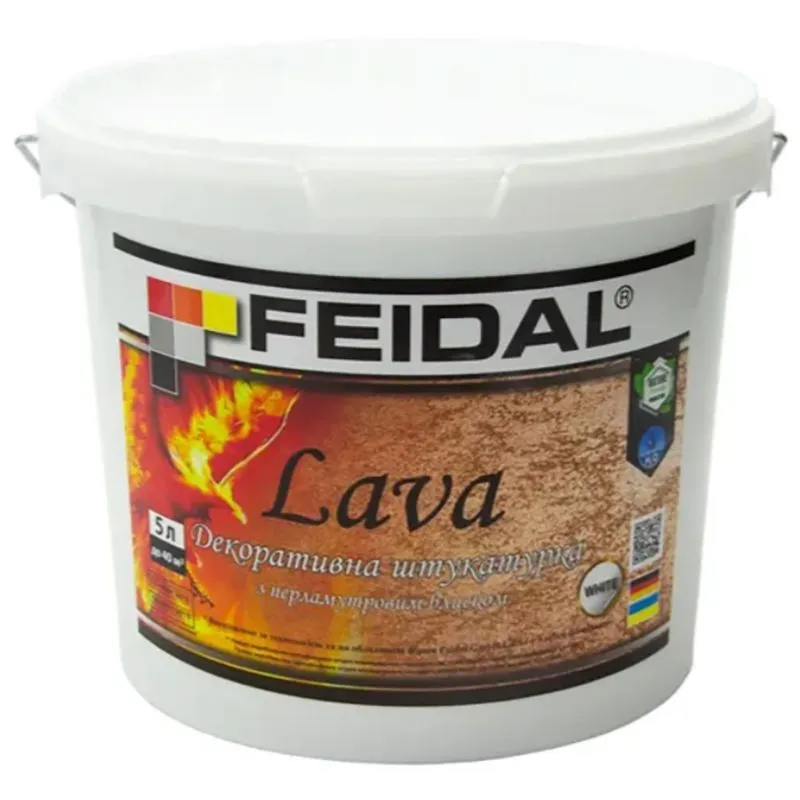 Штукатурка декоративна Feidal Lava, 5 л купити недорого в Україні, фото 1