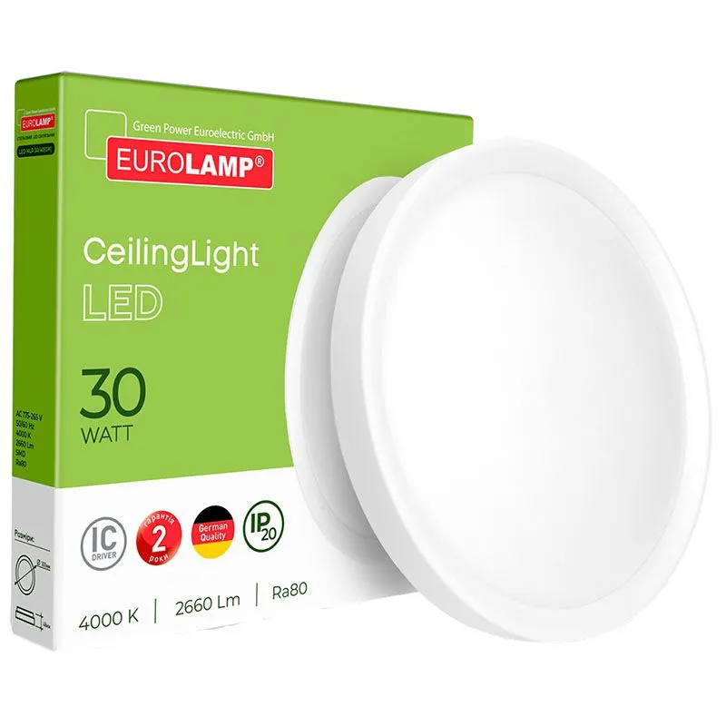 Світильник світлодіодний Eurolamp Easy click, 30 Вт, 4000 K, LED-NLR-30/40 GM купити недорого в Україні, фото 2