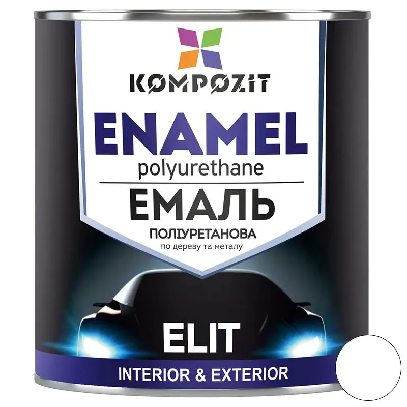 Эмаль Kompozit Elit, 2,5 л, белый купить недорого в Украине, фото 1