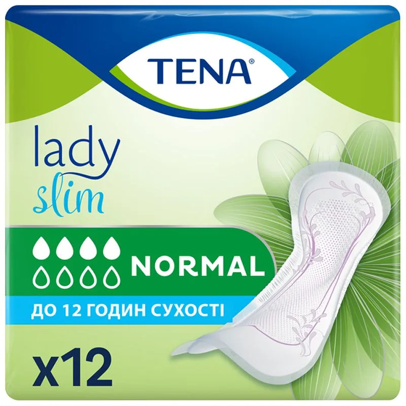 Прокладки урологические Tena Lady Slim Normal, 12 шт, 760491 купить недорого в Украине, фото 1