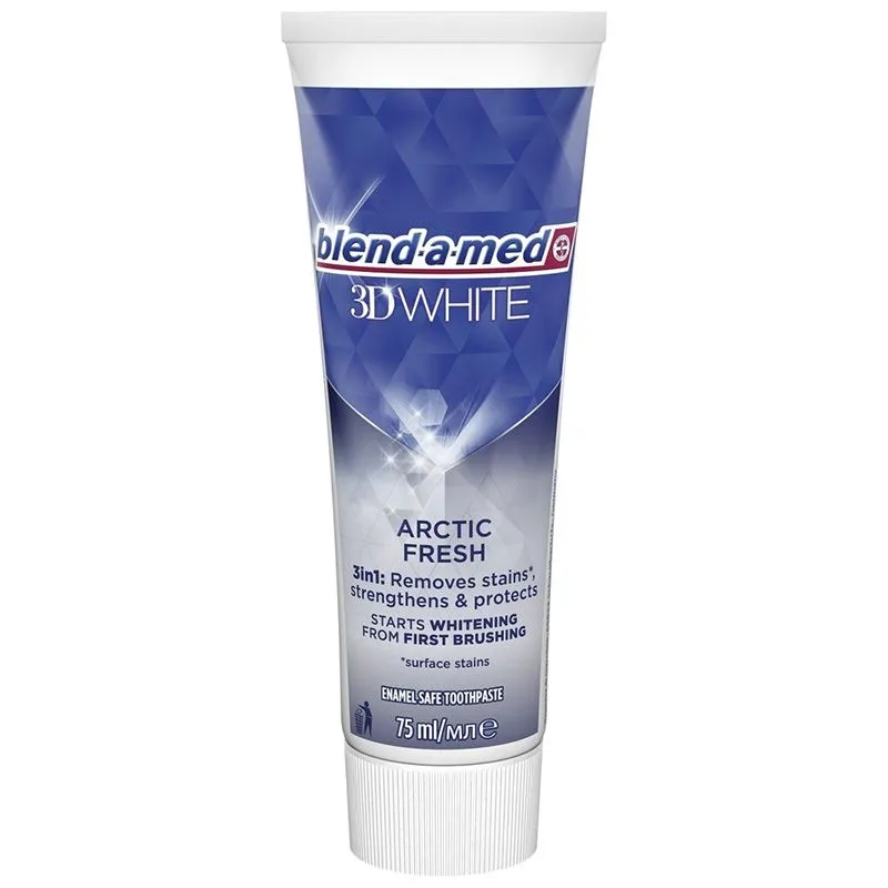 Зубна паста Blend-a-Med 3D White Арктична свіжість, 75 мл купити недорого в Україні, фото 1
