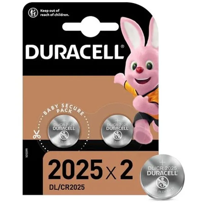 Батарейка литиевая дисковая Duracell 2025, CR, 2 шт, 5004349 купить недорого в Украине, фото 1