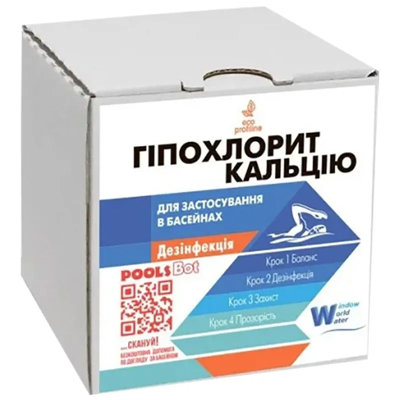 Дезінфікуючий засіб Window World Water Гідрохлорид кальцію, 400 г купити недорого в Україні, фото 2