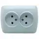 Розетка двойная Erste, белый, 9201-56,W купить недорого в Украине, фото 1