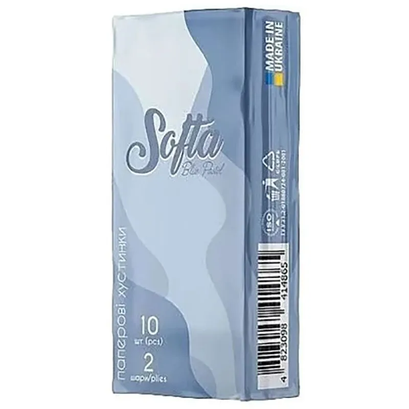 Хустинки носові Softa,  білий, SH10.841 купити недорого в Україні, фото 1