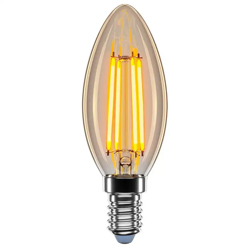 Лампа філамент Velmax Amber C37, 6W, E14, 2500K, 21-42-24 купити недорого в Україні, фото 1