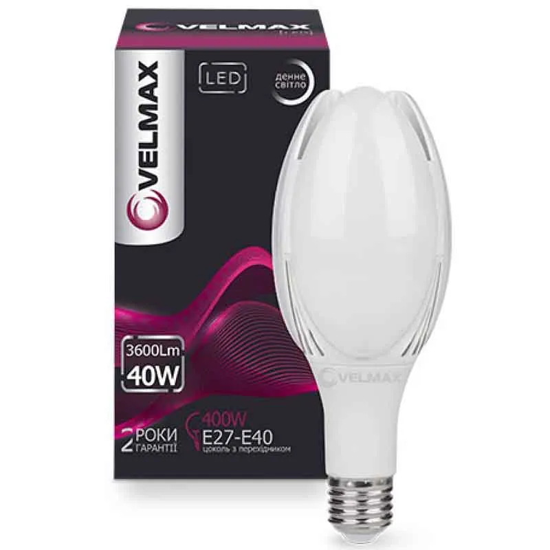 Лампа LED Velmax V-M108, 40 Вт, Е27-E40, 6500K, 3600Lm, 21-90-54-1 купить недорого в Украине, фото 1