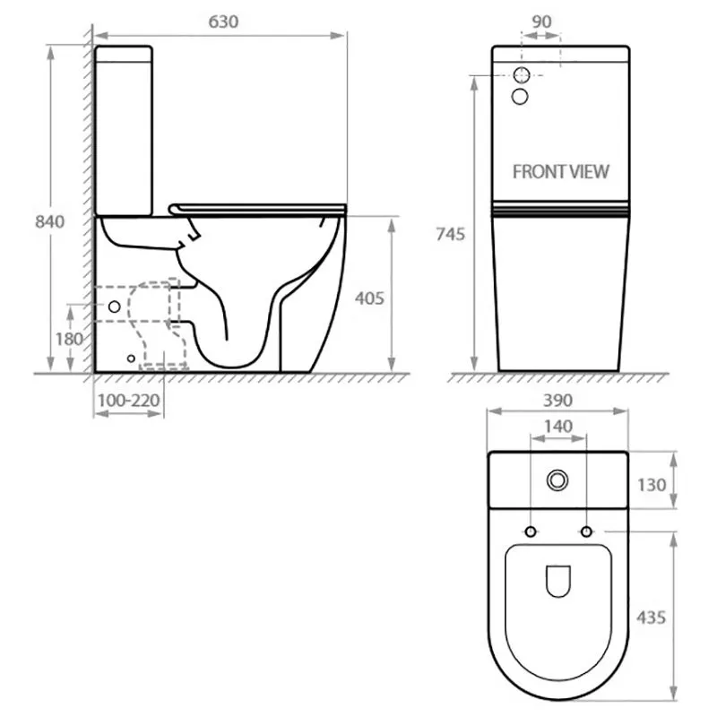 Унитаз-компакт Koller Pool Round Smart, сиденье Soft-close, слив Tornado, RN-0630-RQ-C+RN-0630-RQ-T купить недорого в Украине, фото 2