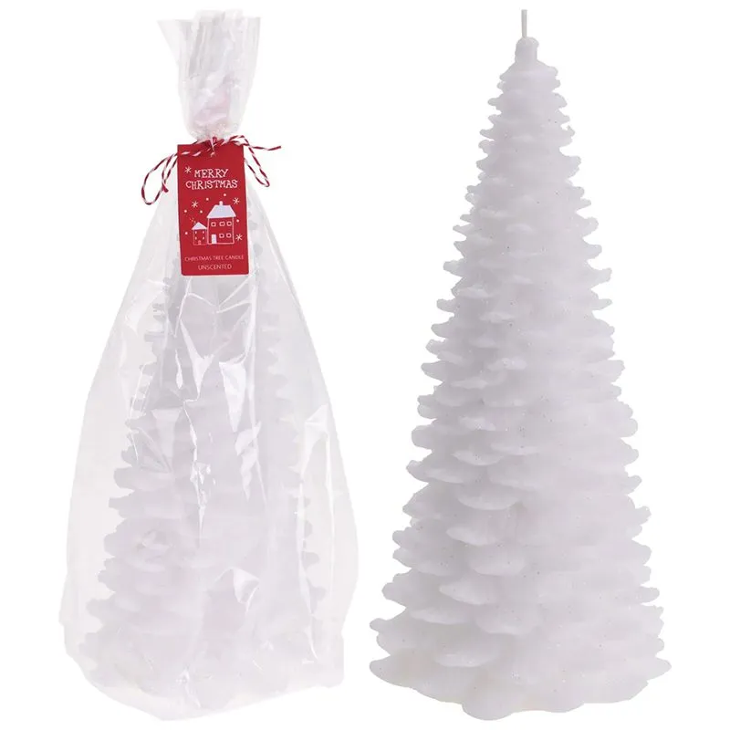 Свічка декоративна новорічна Koopman Ялинка, 9х19 см, білий, ACC676900, фото 1 Свічка декоративна новорічна Koopman Ялинка, 9х19 см, білий, ACC676900 купити недорого в Україні, фото 1