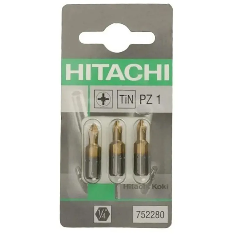 Набор бит Hitachi, PZ1, 25 мм, 3 шт, 752280 купить недорого в Украине, фото 2