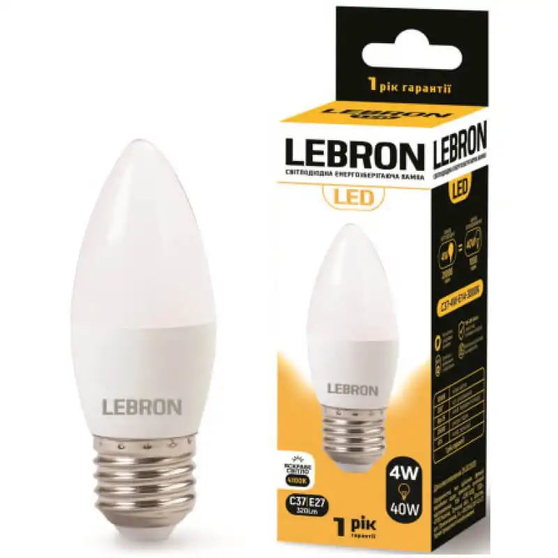 Лампа Lebron L-С37, 4W, Е27, 4100K, 11-13-42 купить недорого в Украине, фото 1
